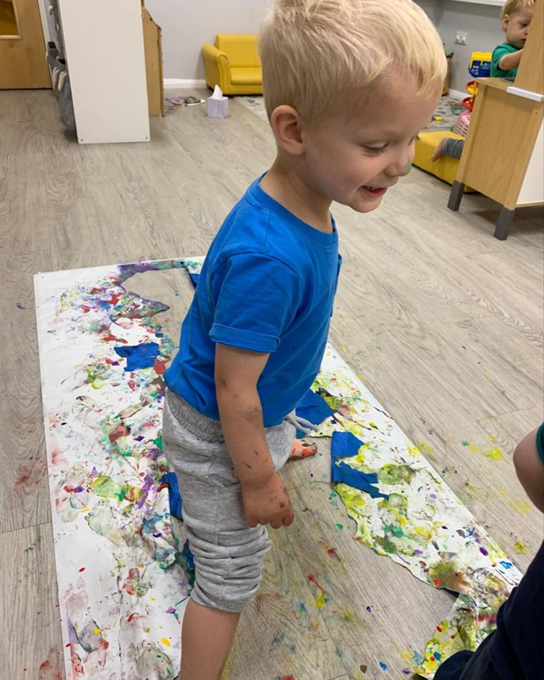 Our Toddlers Have Dabbled in Some Footprint Painting! - Discovery Day ...